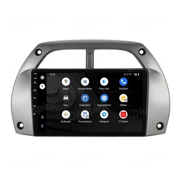 ANDROID autoradio navigatore per Toyota RAV4 RAV-4 2001-2005 CarPlay Android Auto GPS USB WI-FI Bluetooth 4G LTE - immagine 6