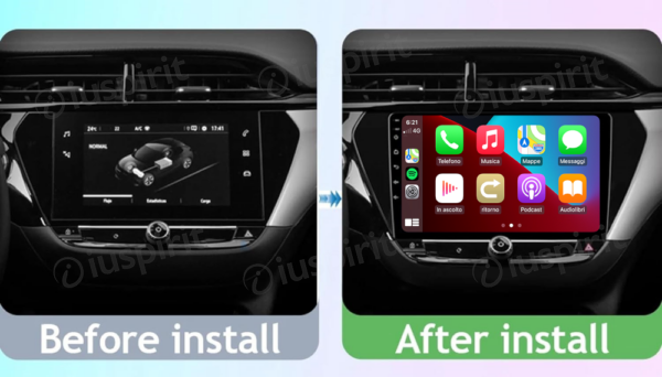 ANDROID autoradio navigatore per Opel Corsa F Opel Corsa D 2019-2023 CarPlay Android Auto GPS USB WI-FI Bluetooth 4G LTE - immagine 6