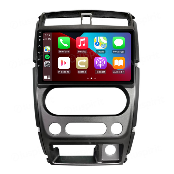 ANDROID autoradio navigatore per Suzuki Jimny 2007-2017 CarPlay Android Auto GPS USB WI-FI Bluetooth 4G LTE
