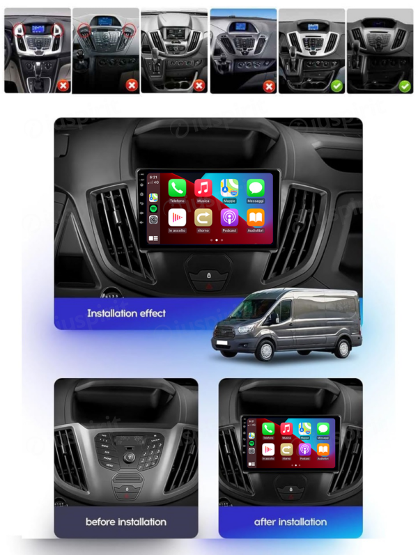 ANDROID car navigation system for Ford Transit 2013-2017 CarPlay Android Car GPS USB WI-FI Bluetooth 4G LTE - Image 6