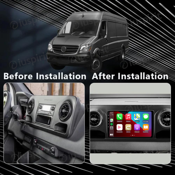 ANDROID autoradio navigatore per Mercedes Benz Sprinter 2018-2022 CarPlay Android Auto GPS USB WI-FI Bluetooth 4G LTE - immagine 6