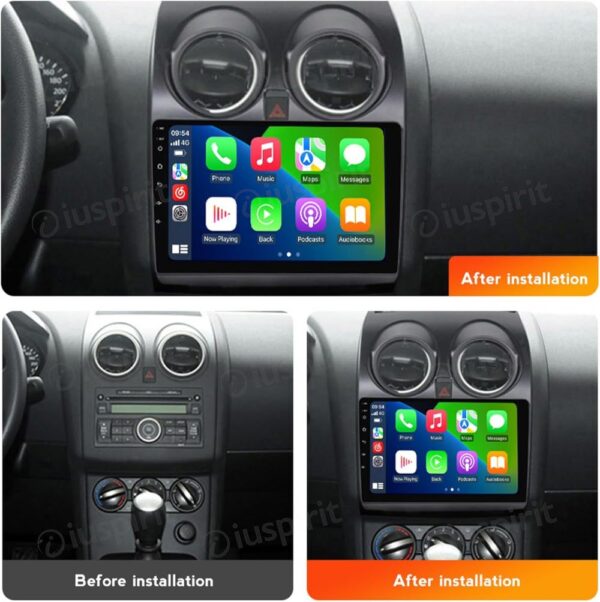 ANDROID autoradio navigatore per Nissan Qashqai J10 2007-2013 CarPlay Android Auto GPS USB WI-FI Bluetooth 4G LTE - immagine 9
