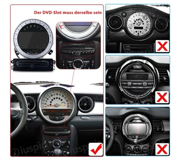 ANDROID autoradio navigatore per MINI COOPER R55 MINI R56 MINI R57 MINI Countryman R60 CarPlay Android Auto GPS USB WI-FI Bluetooth 4G LTE - immagine 8