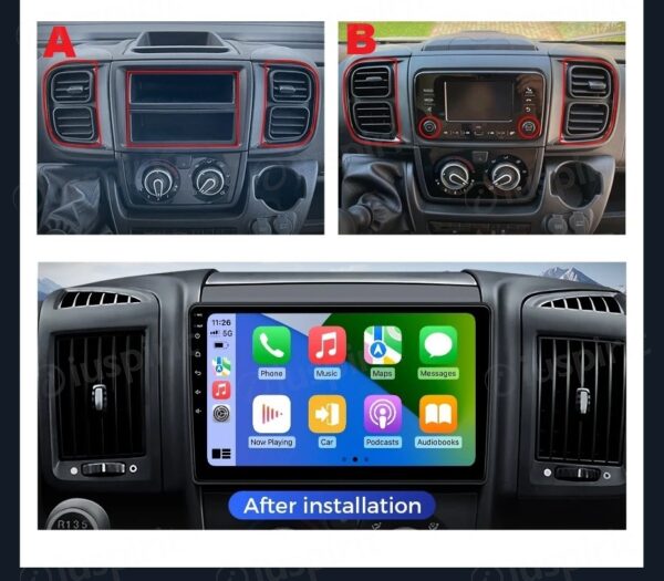 ANDROID autoradio navigatore per Fiat Ducato Van L3H2 2021-2023 Android Auto GPS USB WI-FI Bluetooth 4G LTE - immagine 7
