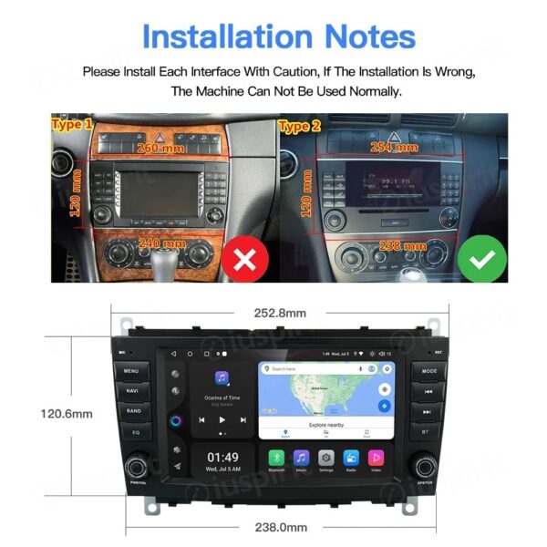 ANDROID car navigation system for Mercedes CLK class 2004-2011 Android Car GPS USB WI-FI Bluetooth 4G LTE - Image 7