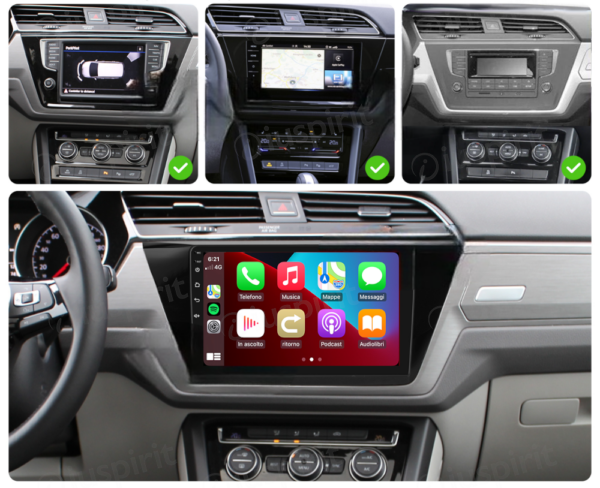 ANDROID car navigation system for VW Touran 2016 2017 2018 CarPlay Android Auto GPS USB WI-FI Bluetooth 4G LTE - Image 7