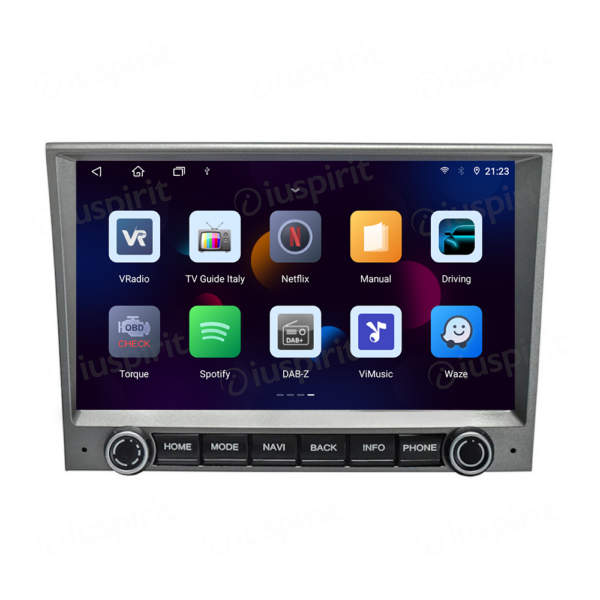 ANDROID autoradio navigatore per Porsche 911 996 997 986 Porsche Cayman Porsche Boxster CarPlay Android Auto GPS USB WI-FI Bluetooth 4G LTE Grigio - immagine 5