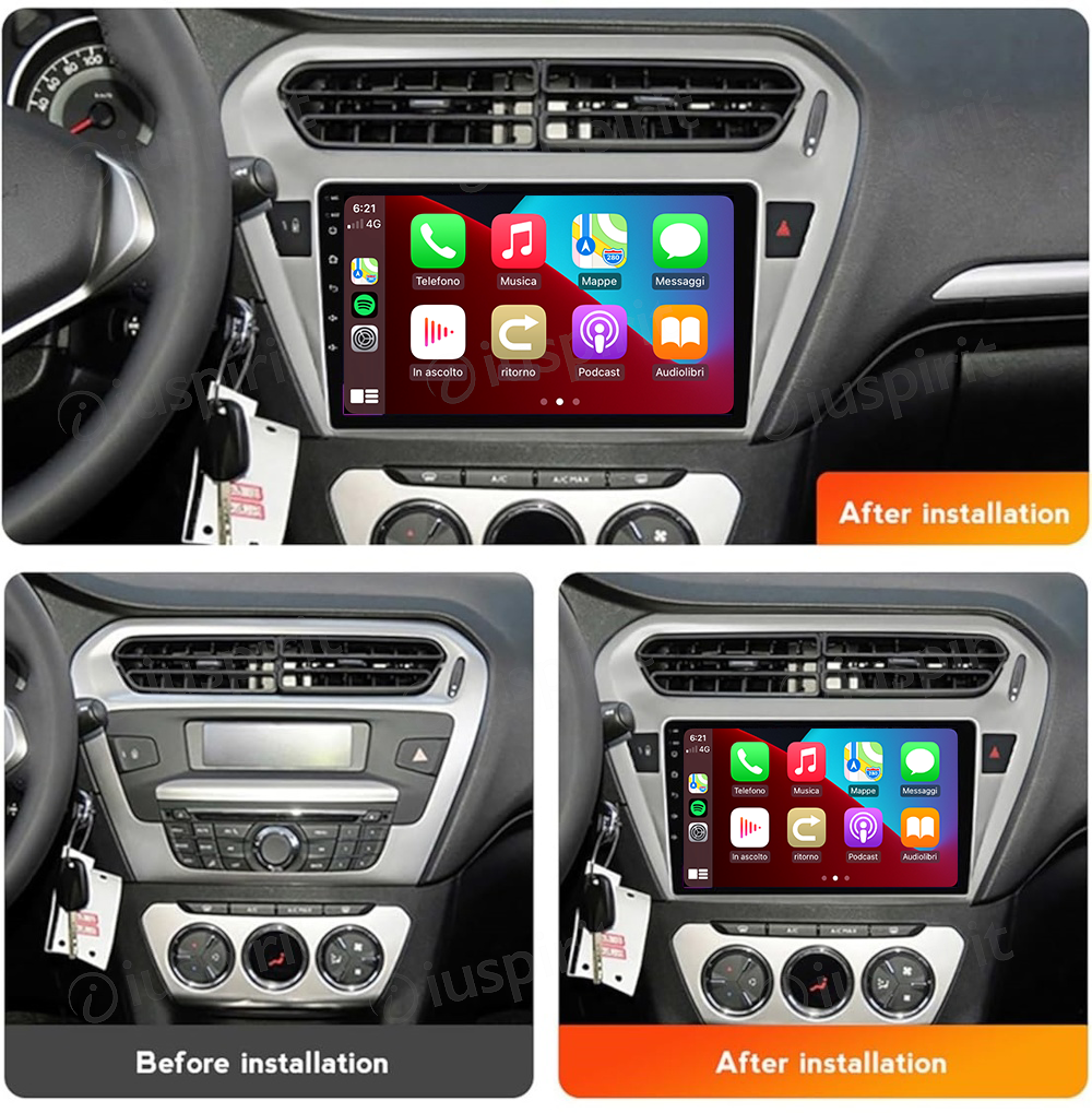 ANDROID autoradio navigatore per Peugeot 301 Citroen Elysee 2013-2017 Android Auto GPS USB WI-FI Bluetooth 4G LTE - immagine 7