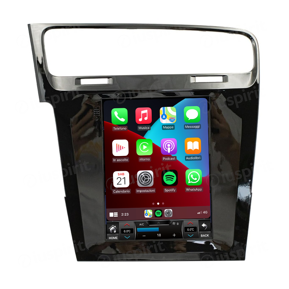 ANDROID autoradio navigatore per Volkswagen Golf 7 2014-2020 stile tesla CarPlay Android Car GPS USB WI-FI Bluetooth 4G LTE