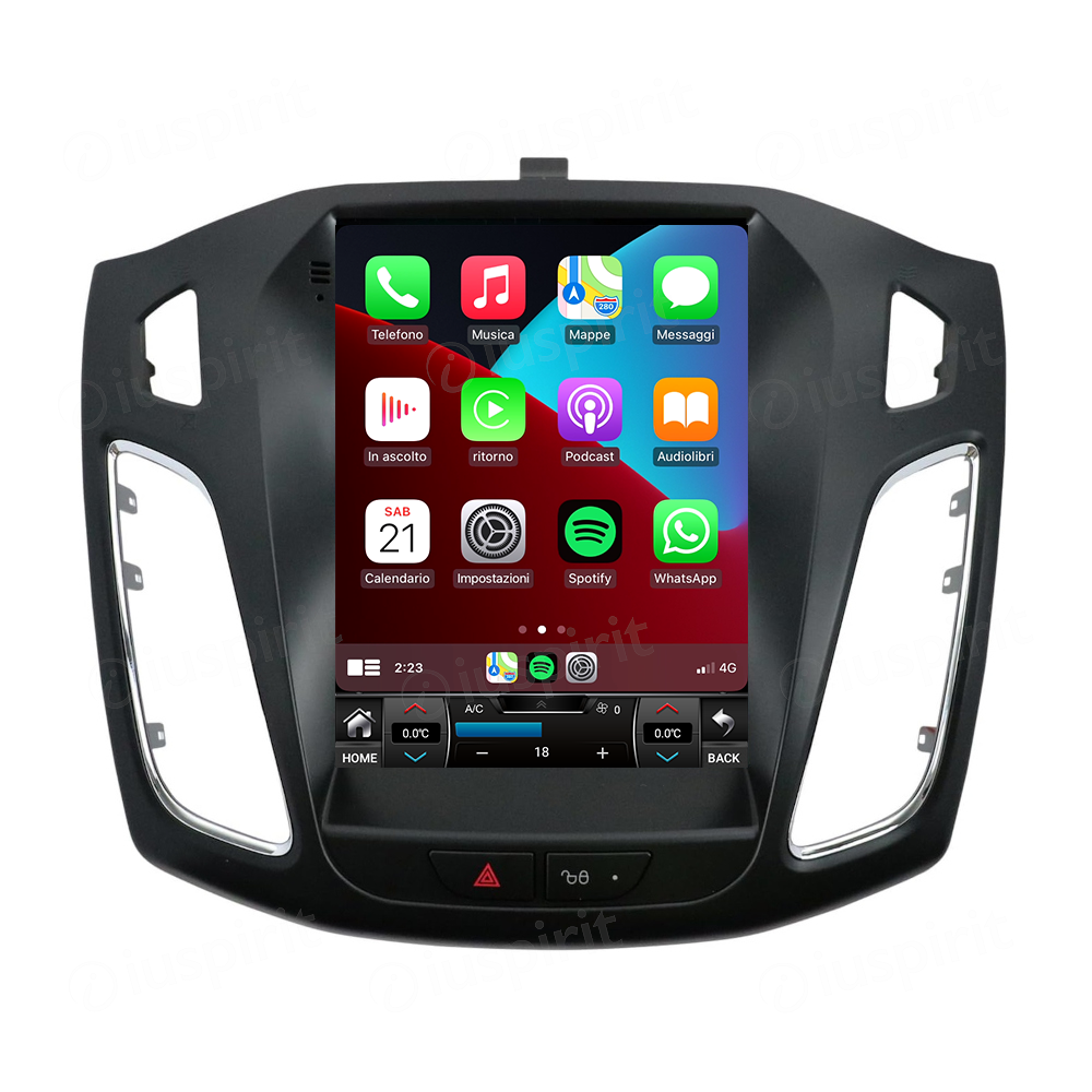 ANDROID autoradio navigatore per Ford Focus 2012-2017 stile tesla CarPlay Android Car GPS USB WI-FI Bluetooth 4G LTE